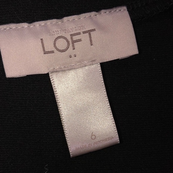 Ann Taylor LOFT sz 6 black polka dot career skirt - Picture 4 of 5